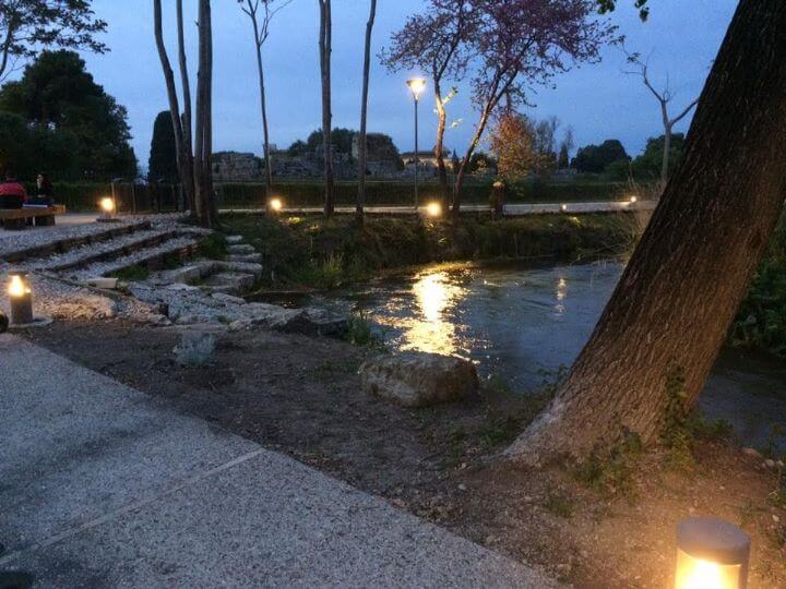 night walk along the river